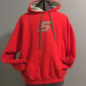 Red Snap On Hoodie